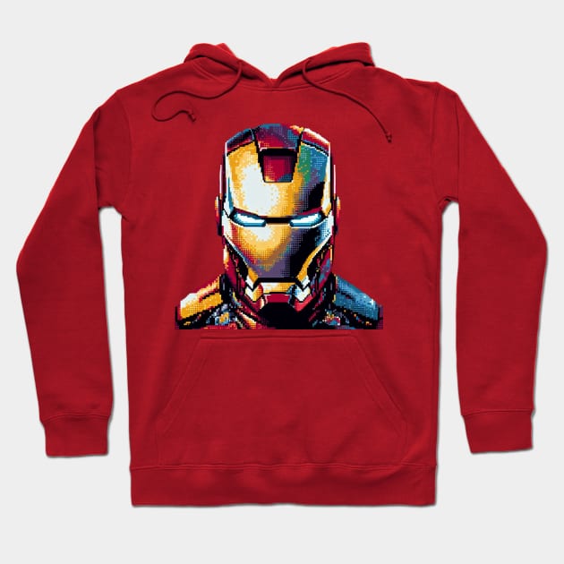 Pixel Ironman Iron Man Retro Ni Hoodie by Amado ⭐⭐⭐⭐⭐